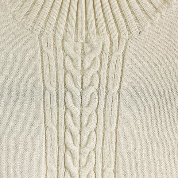 Spadina Womens Lambswool Blend Mock Neck Sweater - Cream, Size S - Picture 4 of 8